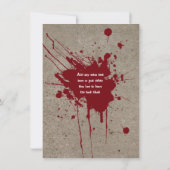 Bloody-Halloween-Party Einladung (Rückseite)