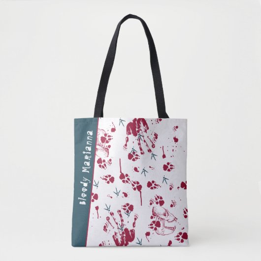 Bloody Halloween Skull Trick oder Trete Tasche (Vorderseite)