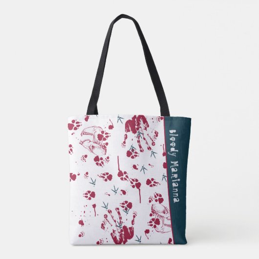 Bloody Halloween Skull Trick oder Trete Tasche (Rückseite)