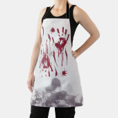 Bloody Hand druckt Lila Nebelmuster Halloween Schürze (InSitu)