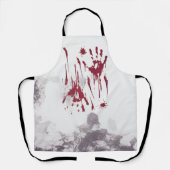 Bloody Hand druckt Lila Nebelmuster Halloween Schürze (Vorderseite)
