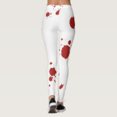 Bloody Hand Print Blood Spritzer Halloween-Kostüm Leggings (Rückseite)