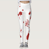 Bloody Hand Print Blood Spritzer Halloween-Kostüm Leggings (Vorderseite)