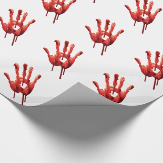 Bloody Hand Print Geschenkpapier (Ecke)