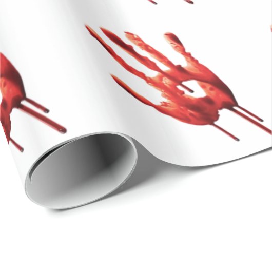 Bloody Hand Print Geschenkpapier (Rolleneckpunkt)