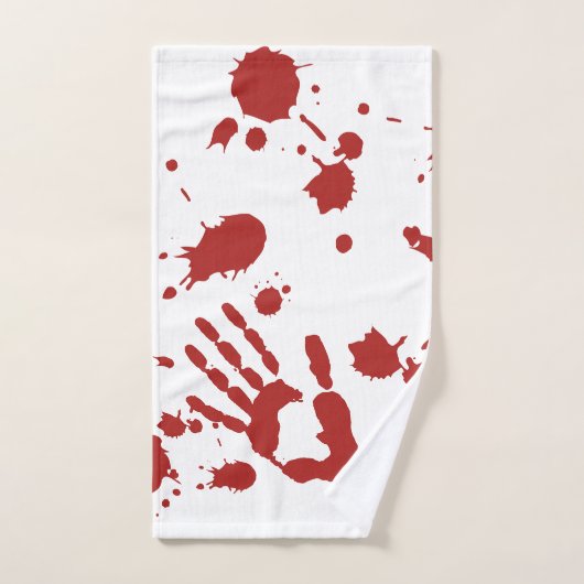 Bloody Hand Print Spatter Halloween Handtuch (Handtuch)