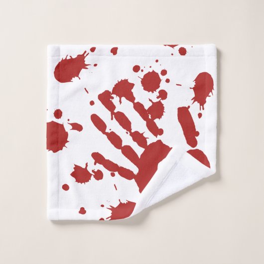 Bloody Hand Print Spatter Halloween Waschlappen (Waschlappen)