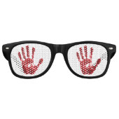 Bloody Hand Red & White Spookween Partybrille (Vorderseite)