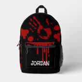 Bloody Handprint Blood Spritzer Bedruckter Rucksack (Vorderseite)