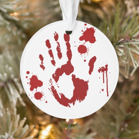 Bloody Handprint Blood Spritzer Ornament (Baum)