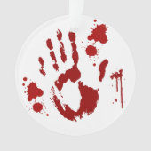 Bloody Handprint Blood Spritzer Ornament (Vorderseite)