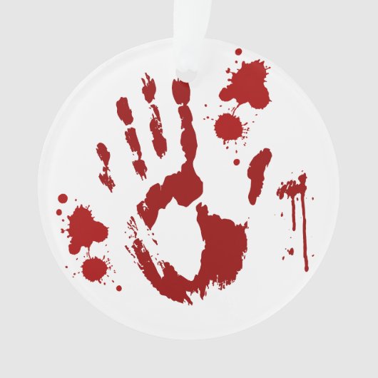 Bloody Handprint Blood Spritzer Ornament (Vorderseite)