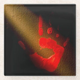 Bloody Handprint Glasuntersetzer