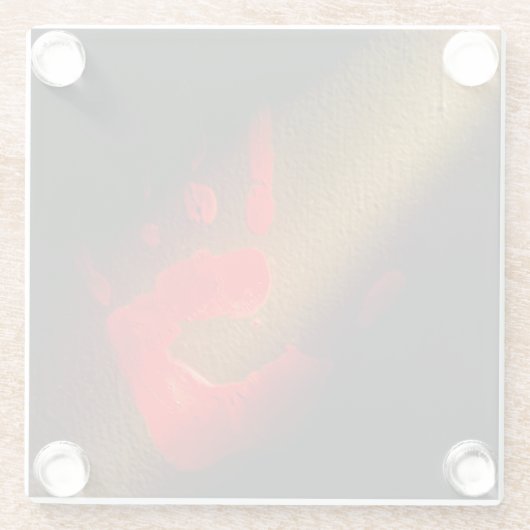Bloody Handprint Glasuntersetzer (Rückseite)