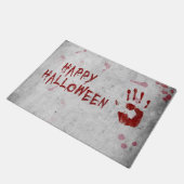 Bloody Handprint Halloween Fußmatte (Schrägansicht)