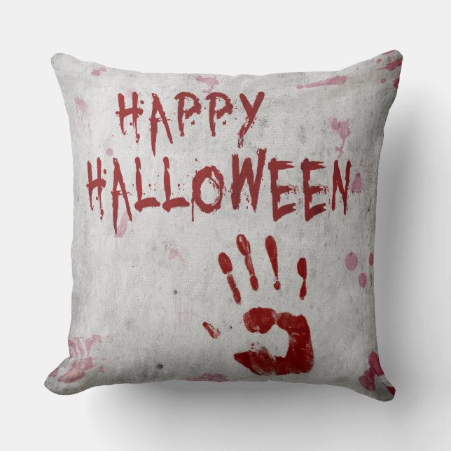 Bloody Handprint Halloween Kissen (Vorderseite)