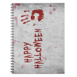 Bloody Handprint Halloween Notizblock