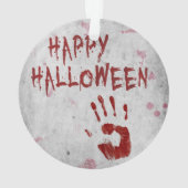 Bloody Handprint Halloween Ornament (Rückseite)