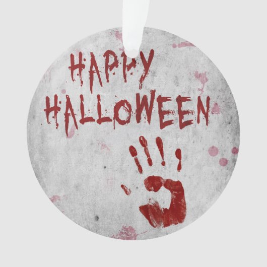 Bloody Handprint Halloween Ornament (Vorderseite)