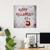 Bloody Handprint Halloween Poster (Heimbüro)