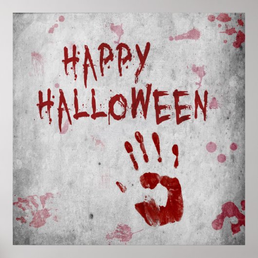 Bloody Handprint Halloween Poster (Vorne)