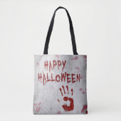 Bloody Handprint Halloween Tasche (Vorderseite)