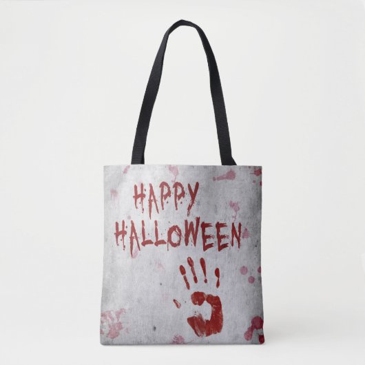Bloody Handprint Halloween Tasche (Vorderseite)