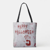 Bloody Handprint Halloween Tasche (Rückseite)