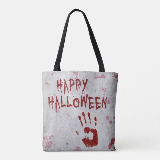 Bloody Handprint Halloween Tasche (Rückseite)