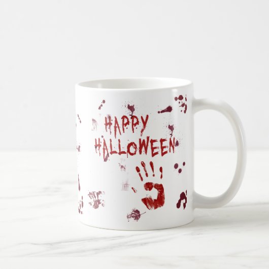 Bloody Handprint Halloween - Tasse (Rechts)