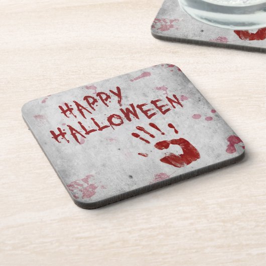 Bloody Handprint Halloween Untersetzer (Linke Seite)