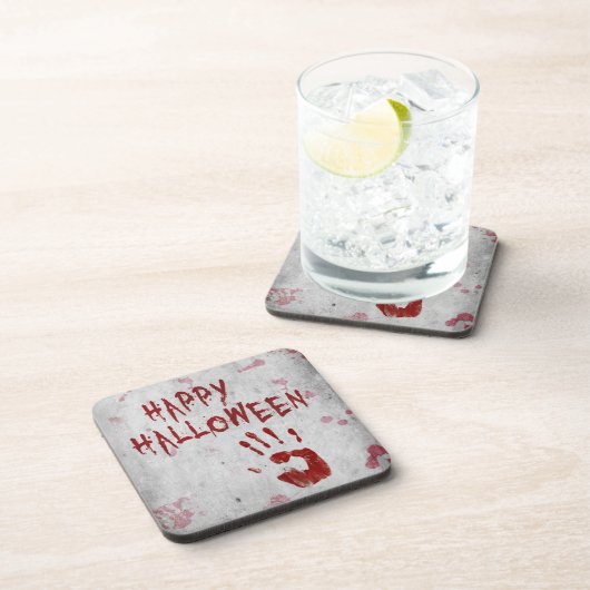Bloody Handprint Halloween Untersetzer (Rechte Seite)