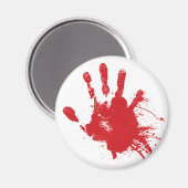 Bloody Handprint Magnet (Vorderseite/Rückseite)