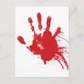 Bloody Handprint Postkarte (Vorderseite)
