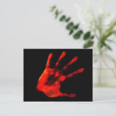 Bloody HandPrint Postkarte (Stehend Vorderseite)