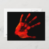 Bloody HandPrint Postkarte (Vorne/Hinten)