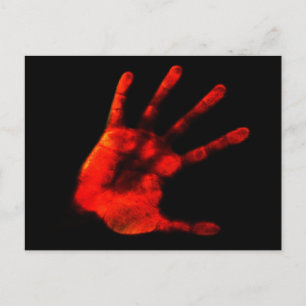Bloody HandPrint Postkarte