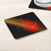 Bloody Handprint Rechteckiger Pappuntersetzer (angewinkelt)