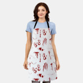 Bloody Handprints Bloodflecken und Blood Spritzer Schürze (Getragen)