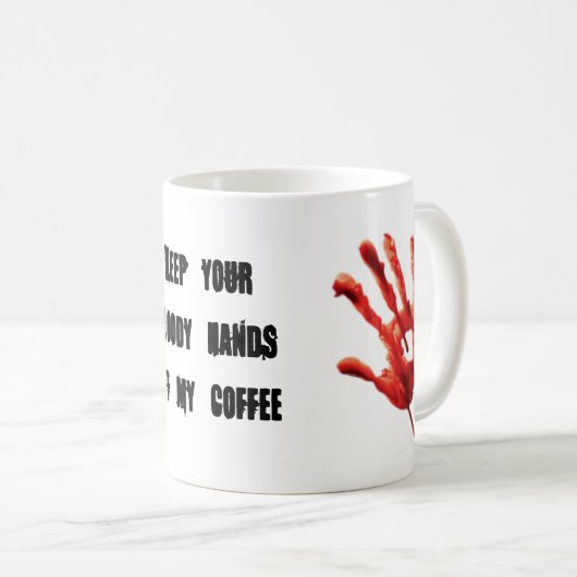 Bloody Hands Coffee Tasse (VorderseiteRechts)