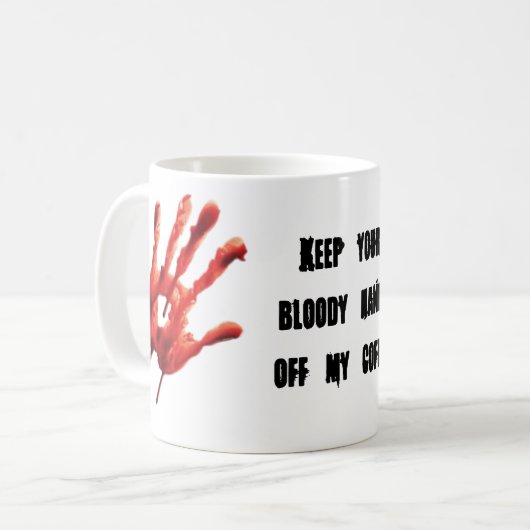 Bloody Hands Coffee Tasse (Vorderseite Links)
