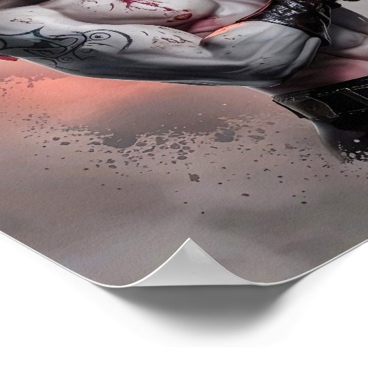 Bloody handsome Vampire Warrior Poster Art (Ecke)