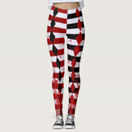 Bloody Harlequin Black, White und Red Leggings