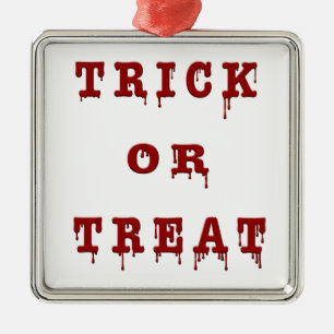 Bloody Letter Trick oder Treat Ornament Aus Metall
