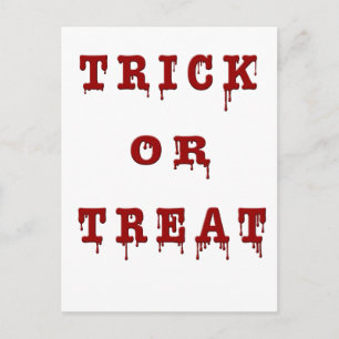Bloody Letter Trick oder Treat Postkarte