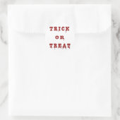 Bloody Letter Trick oder Treat Runder Aufkleber (Tasche)