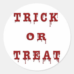 Bloody Letter Trick oder Treat Runder Aufkleber