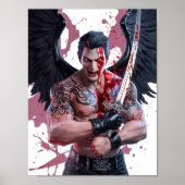 Bloody Male Vampire Warrior Poster Art (Vorne)