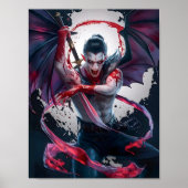 Bloody Male Vampire Warrior Poster Art (Vorne)