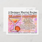 Bloody Martini Rezept Postkarte (Vorne/Hinten)